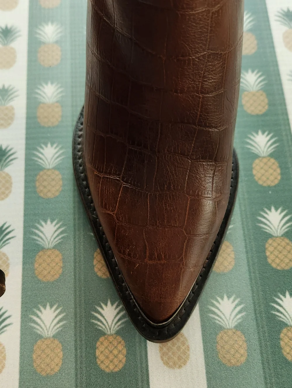 Free People Stevie Boot in Brown Croc - Picture 4 of 8